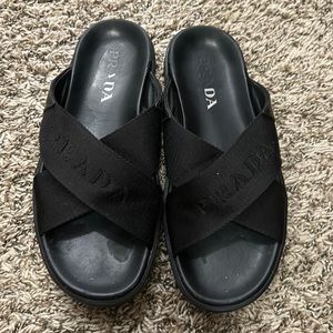 Men’s Black Prada Sandals
